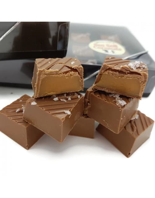 Sea Salt Caramels in Belgian Milk Chocolate